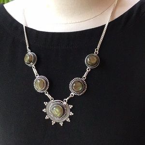 Genuine Vintage Labradorite .925 Necklace 19” New